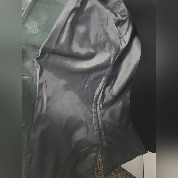 Womens Cherokee Green Leather Suede Coat Size L - Picture 5 of 9